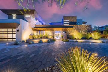 The 9,049-square-foot Summerlin home in the Ridges has listed for $15 million. It has two garag ...