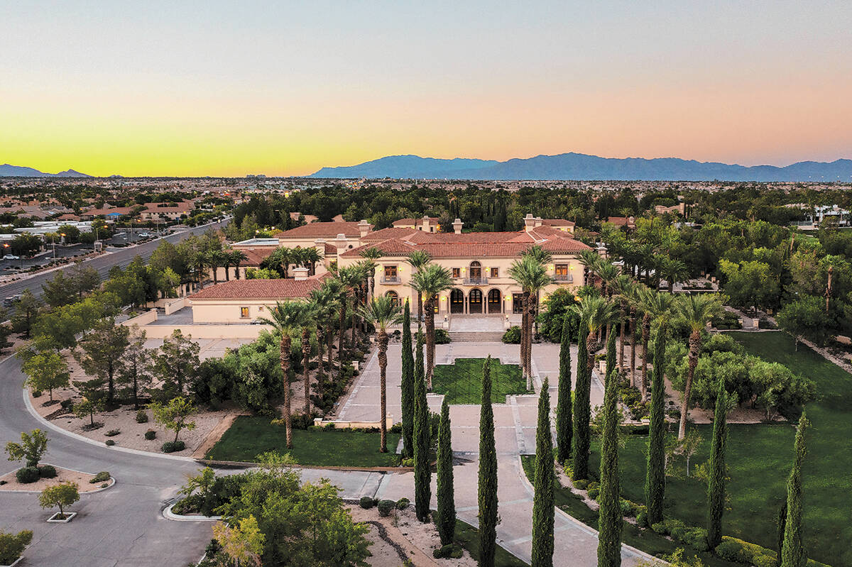 The Spanish Trail compound sits on nearly 16 acres. The 110,320-square-foot compound with 10 in ...