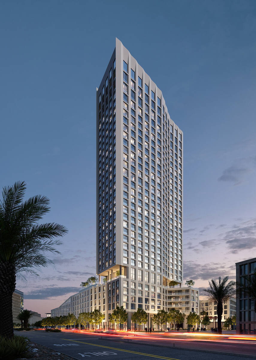 Darkroom Studio This artist's rendering shows what the 32-story luxury high-rise Cello Tower a ...