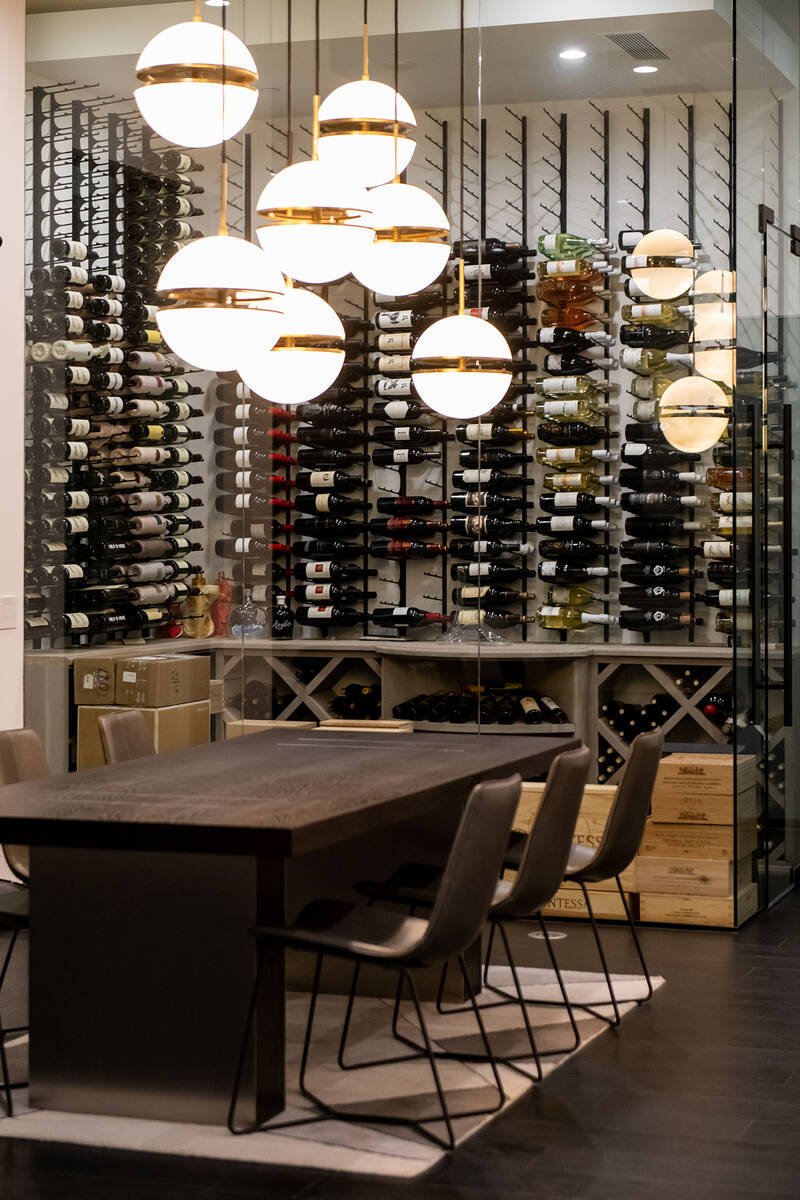 A home in The Ridges in Summerlin features a wine room. (Simply Vegas)