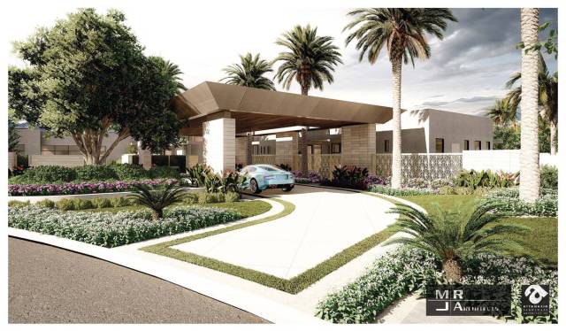 This artist's rendering shows a custom home designed to be featured in Lake Las Vegas. (MRJ Arc ...