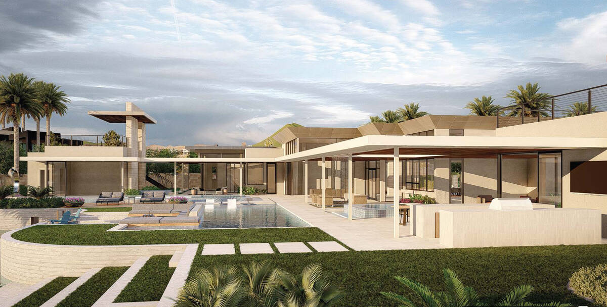 Designs for a custom home in Lake Las Vegas. (MRJ Architects)