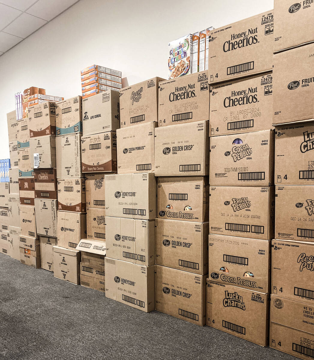 With the donation of 1,600 cereal boxes, each student will be able to start the summer off with ...