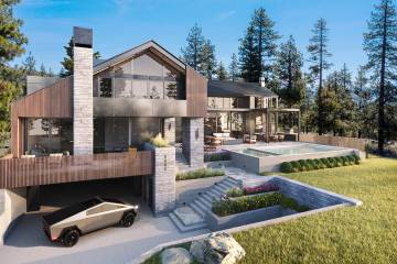This modern mountain home in the golf community of Clear Creek Tahoe has listed for $12,750,000 ...