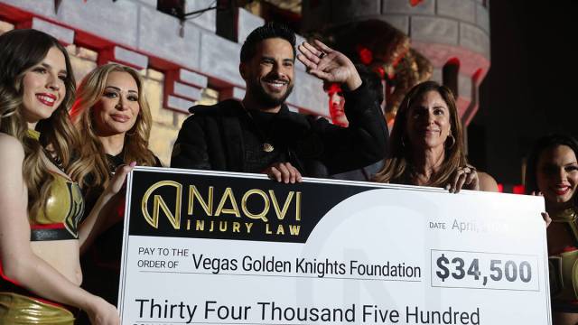 Naqvi Injury Law donated $34,500 to the Vegas Golden Knights Foundation for the 2023-24 season. ...