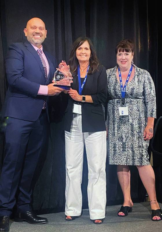 From left is Thoran Towler, CEO of Nevada Association of Employers; Loretta Prentice, HR direct ...