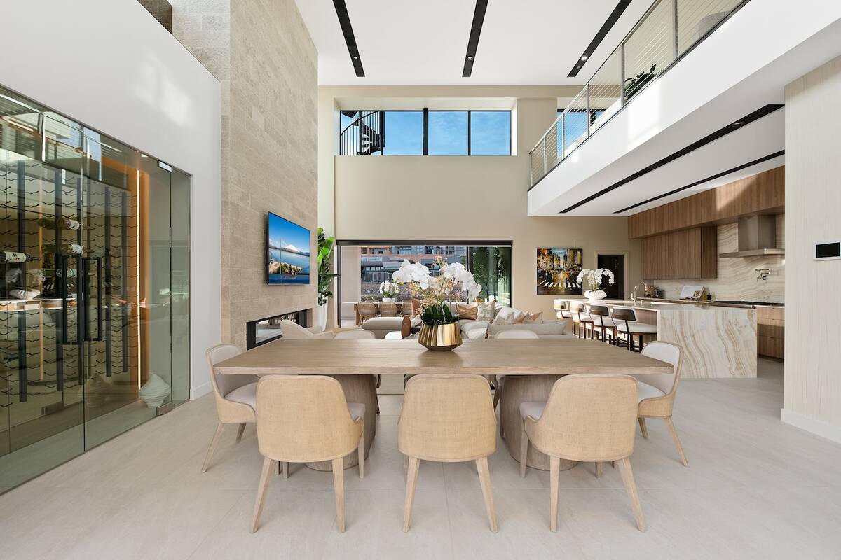 In the Velaris show home the kitchen is adjacent to the great room. (Blue Heron)