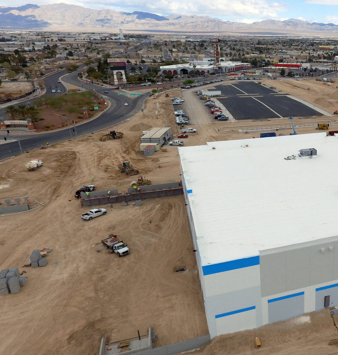 This file photo shows an industrial project in North Las Vegas. A recent Colliers report shows ...