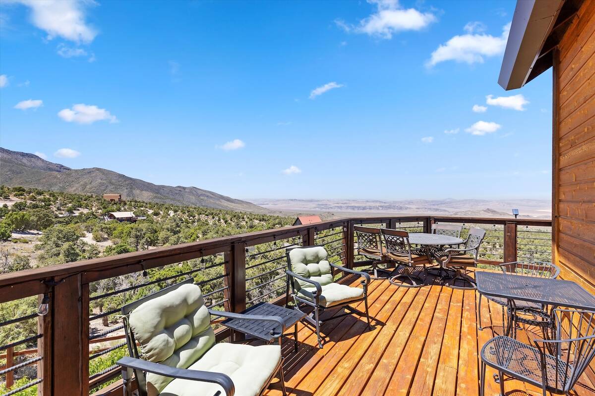 The home has a large deck. (Mt. Charleston Realty Inc.)