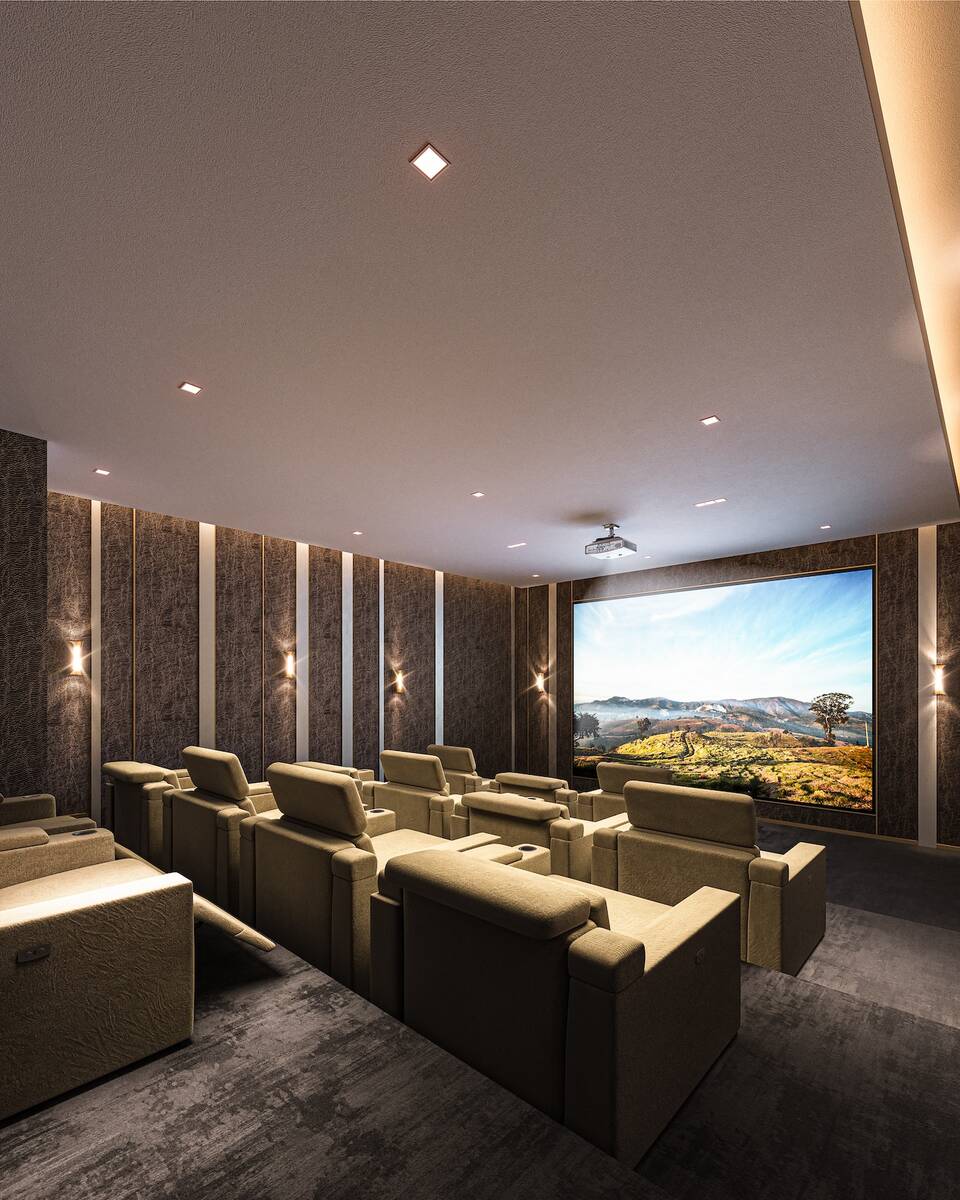 The lobby theater. (Four Season Private Residences Las Vegas)