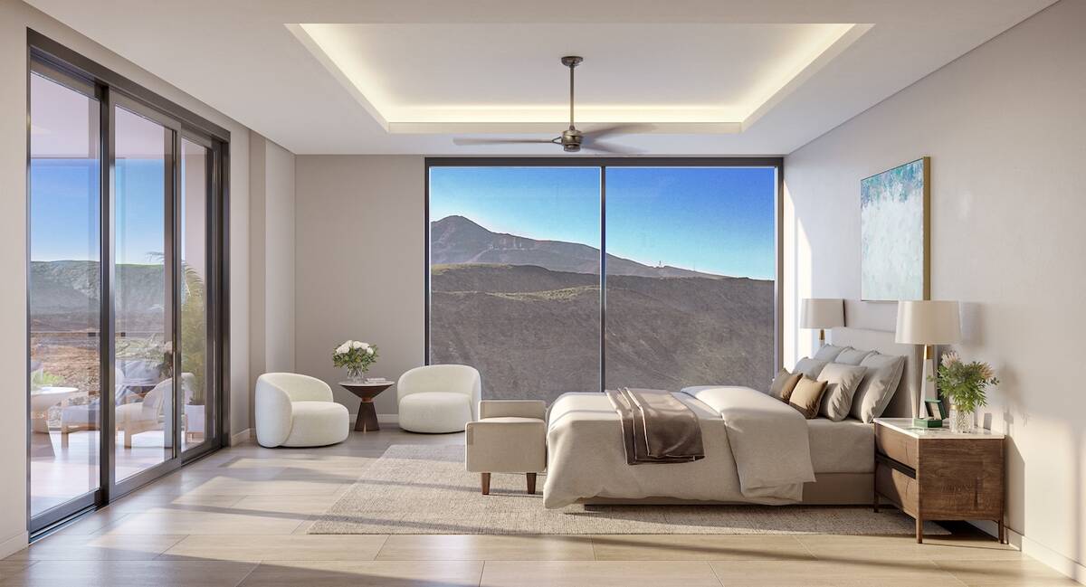 One of the four bedrooms in the artist's rendering of a unit. (Four Season Private Residences L ...