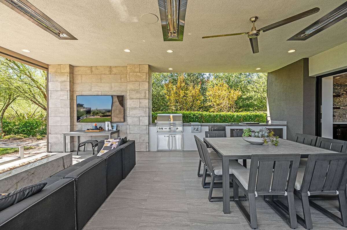 The outdoor kitchen. (Real Broker LLC)