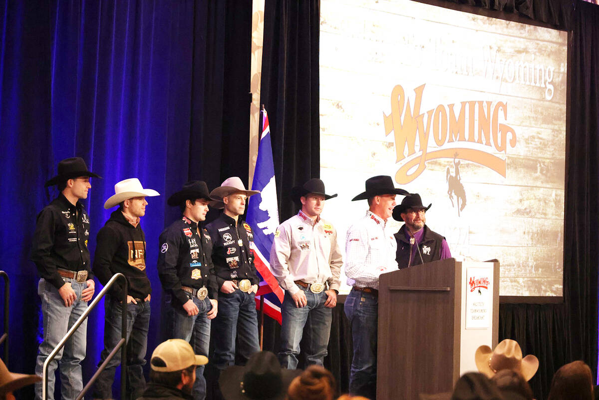 Team Wyoming is comprised of rodeo stars along with Chet Johnson at the microphone. (Photo cour ...