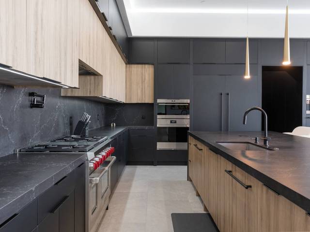 The kitchen features upgraded appliances. (Theo Ayala/The Agency Las Vegas)