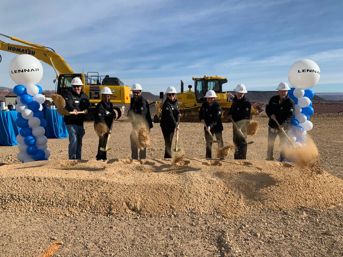 Lennar officially entered the St. George, Utah market with the Jan. 8 groundbreaking ceremony a ...