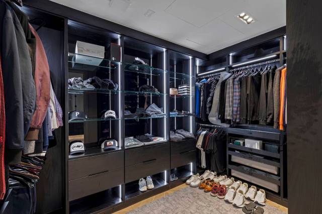 Large master closet has lots of features. (Lusso)