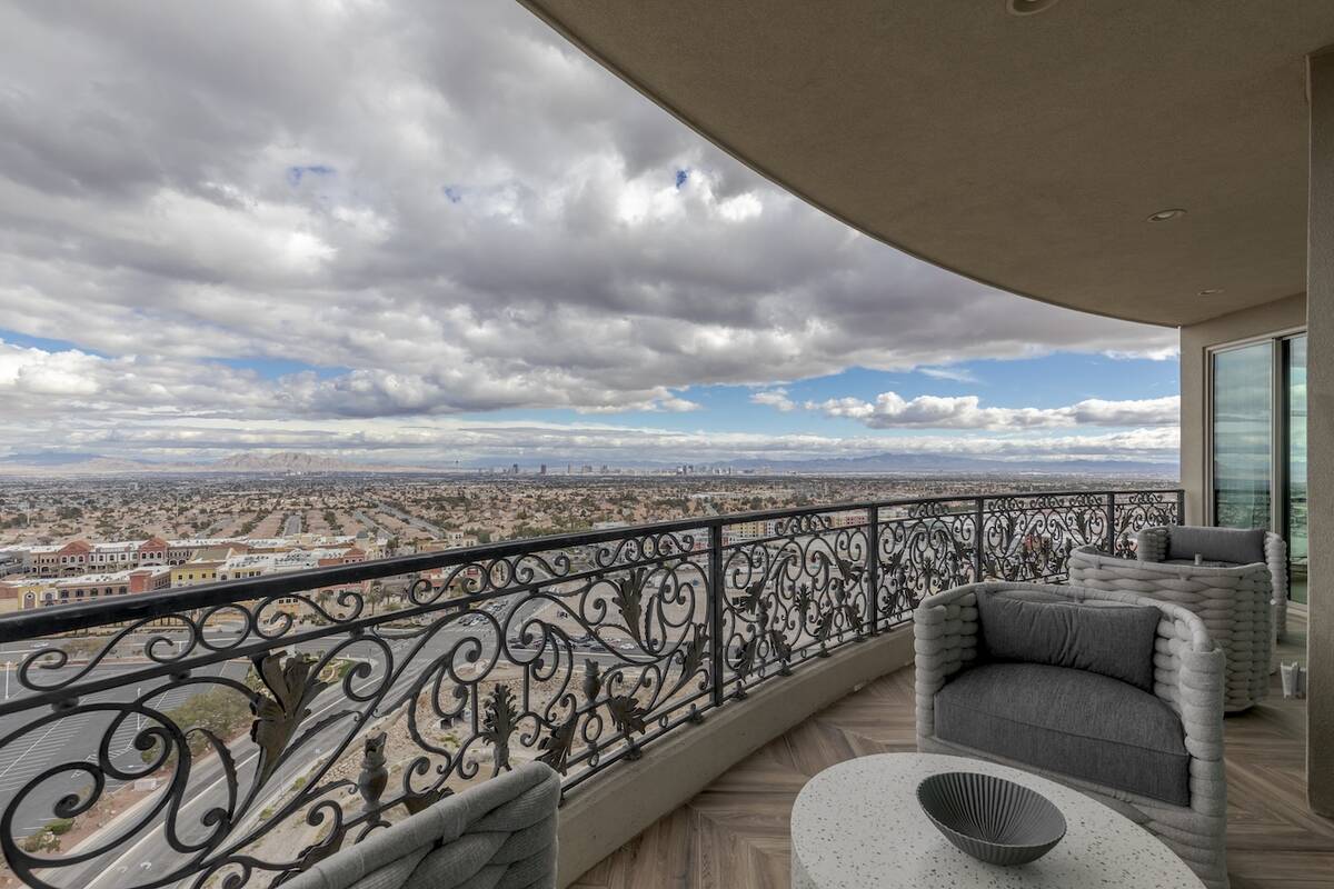 The high-rise condo has sweeping views of the Las Vegas Valley. (Lusso)