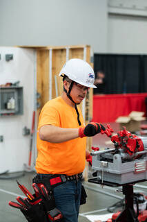 Fernando Castro-Zamilpa of Las Vegas, an employee of Bergelectric, a member of ABC Nevada, comp ...