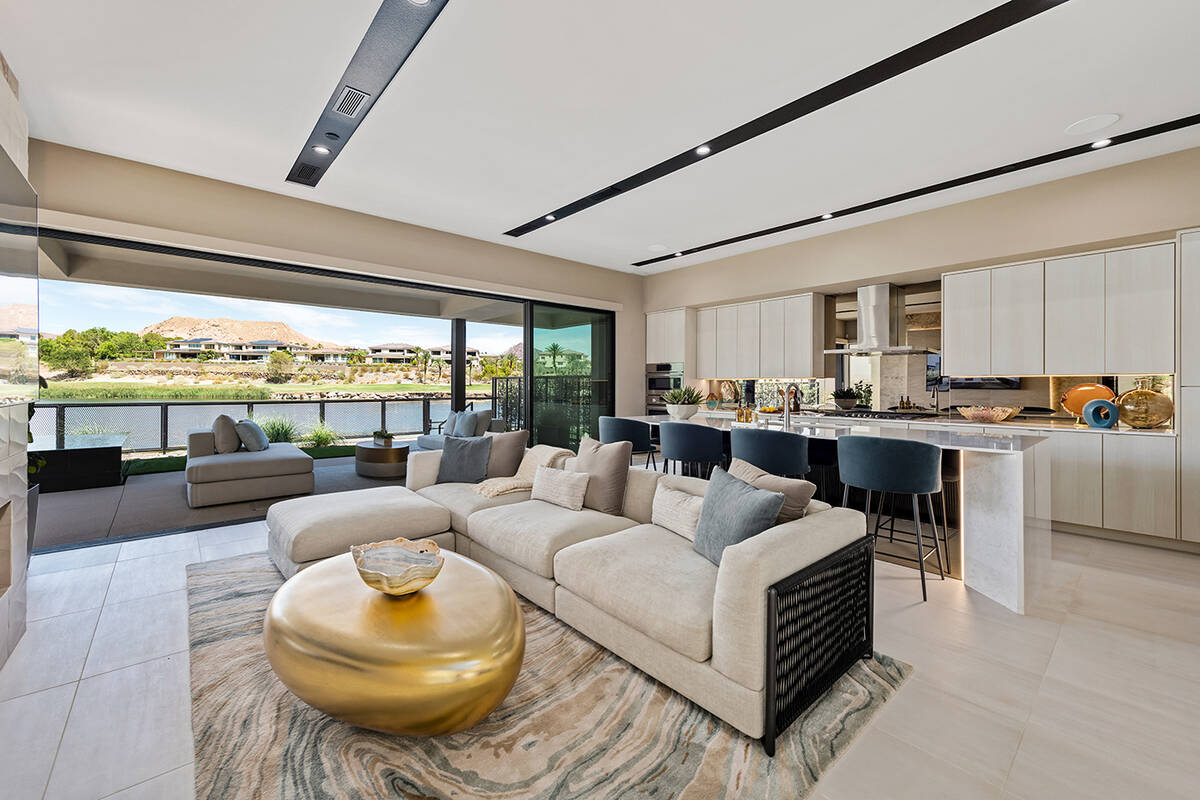 The homes in Lake Las Vegas feature indoor/outdoor living features. (Photo courtesy of Blue Heron)