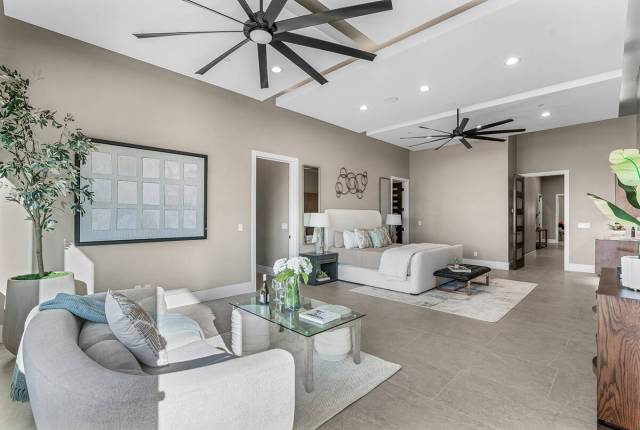 The master bed room features a sitting area. (Stetson Ybarra/Rooted Elements)