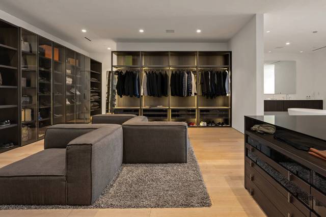 The master closet is part of the private suite, which houses its own wellness spa. (Courtesy of ...