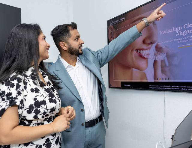 Dr. Mohini Patel, DMD, clinical director and her husband, Jigar Patel, CEO, opened Aspiring Smi ...