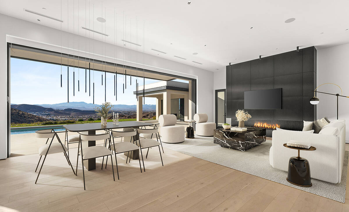 The one-story home in Henderson's MacDonald Highlands features sweeping views of the Las Vegas ...