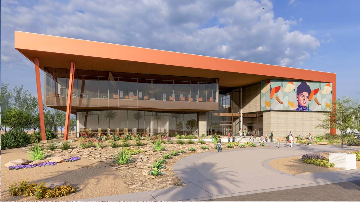 The new West Las Vegas Library is under construction at 1861 N. Martin Luther King Blvd. on the ...