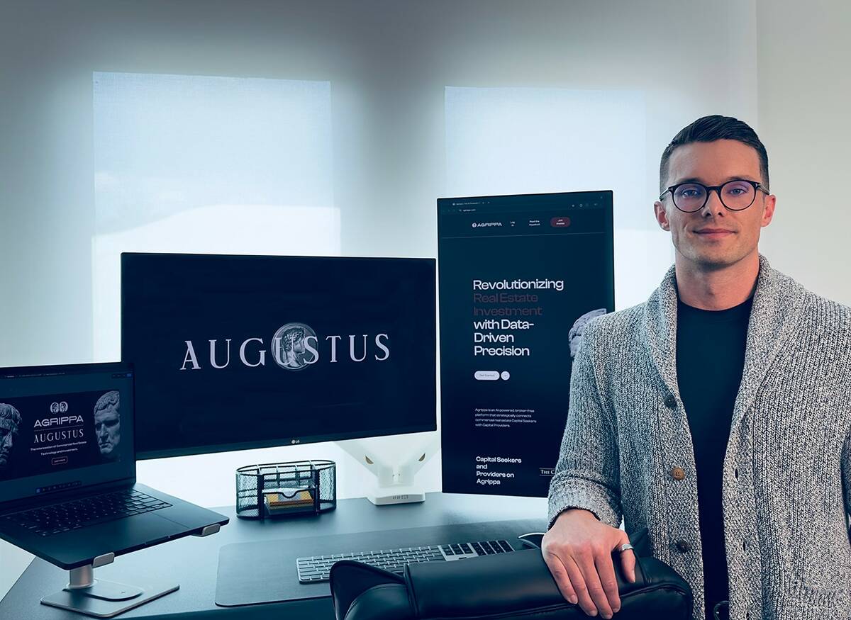 Blake J. Owens, 30, founded Agrippa which he describes as the “AI-driven Match.com for commer ...