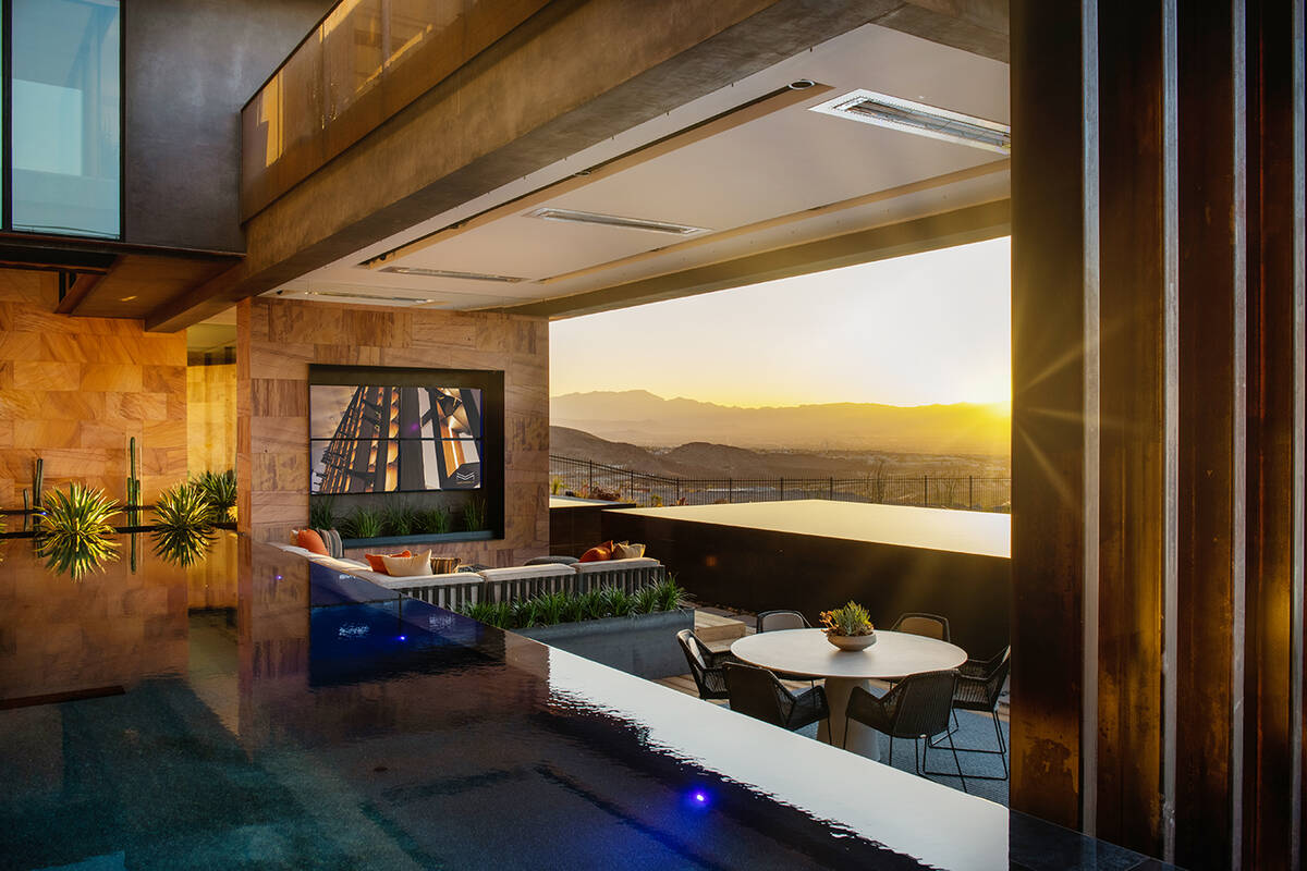 Expansive pocket doors open the entire space to the outdoors. (Douglas Elliman of Nevada)