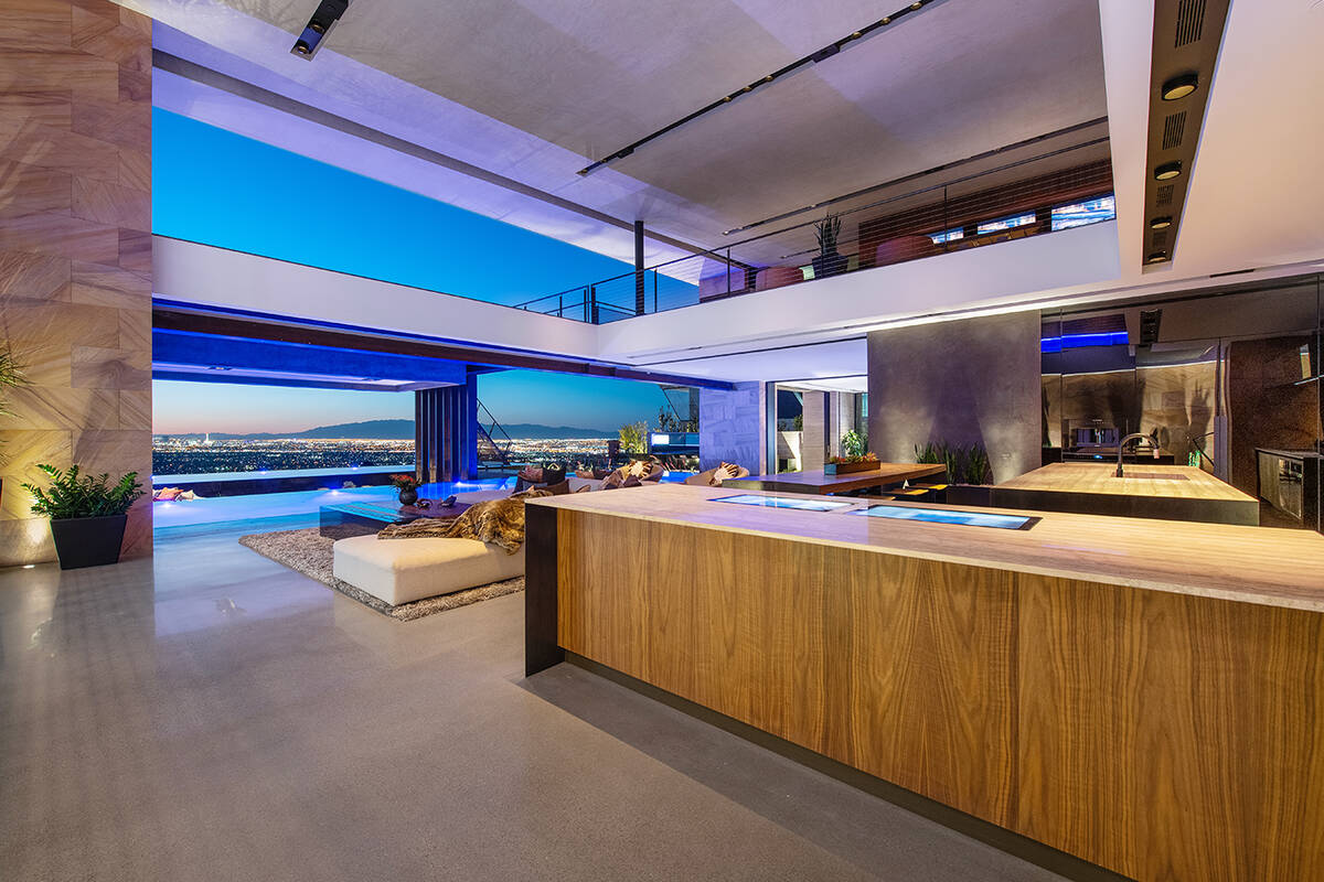 The home features indoor/outdoor living. (Douglas Elliman of Nevada)
