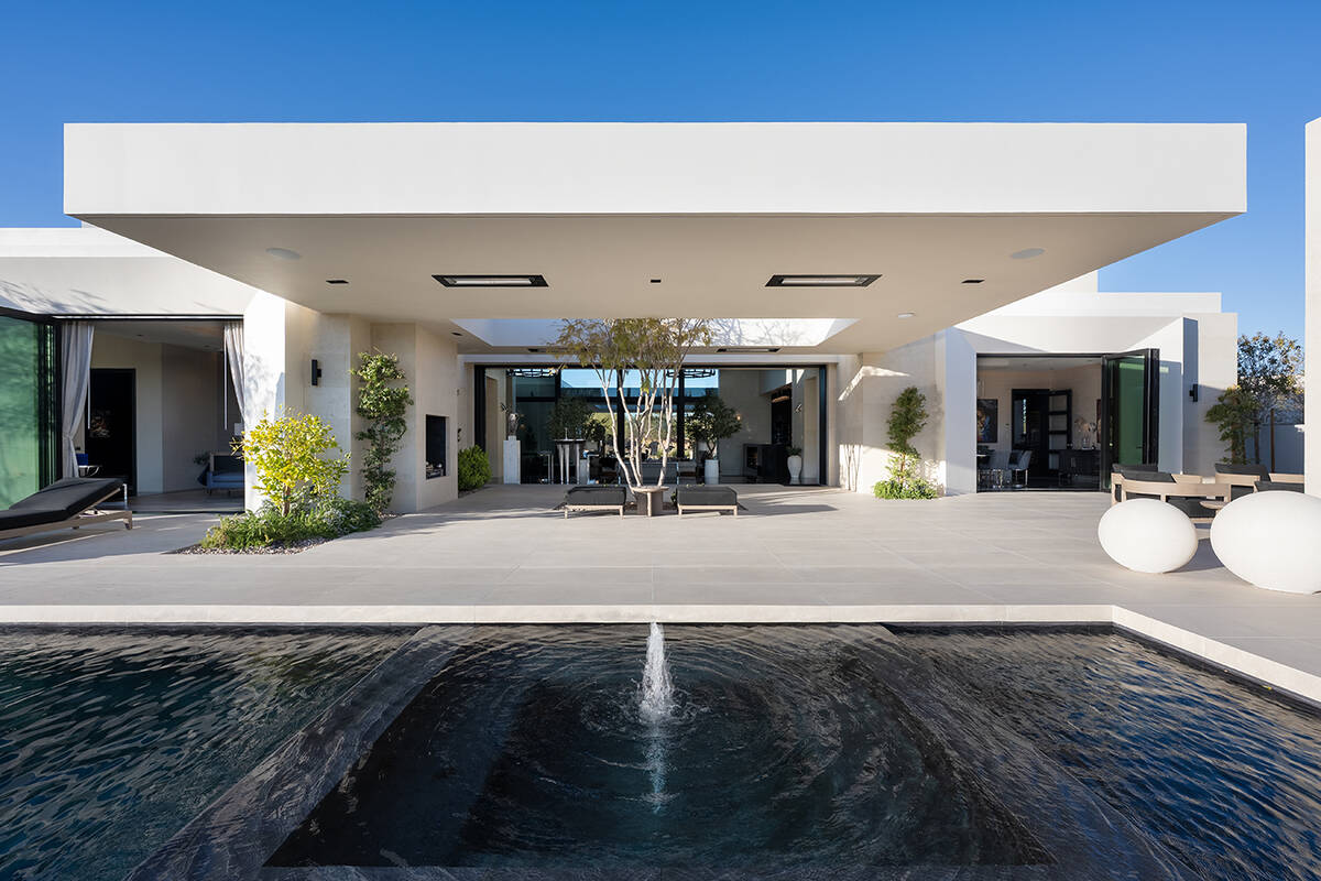 This Summerlin home in The Ridges is listed for $10 million. It has four bedrooms, six baths an ...