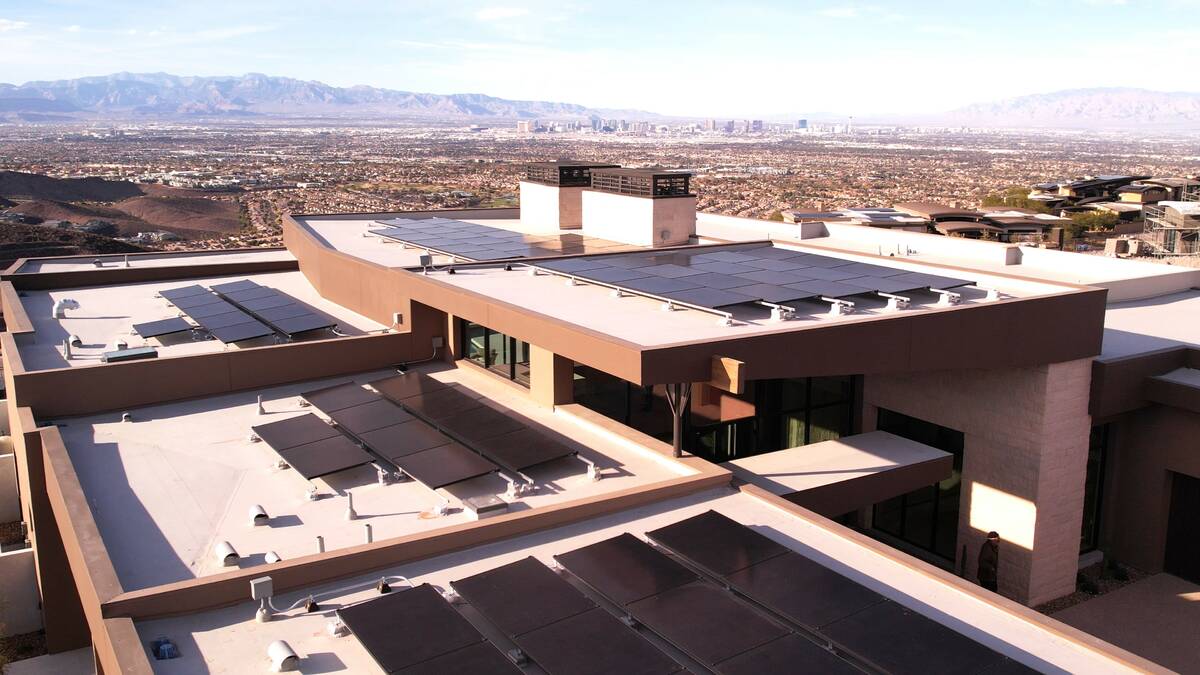 Sun West Custom Homes installed solar panels on The New American Home in the Ascaya community o ...