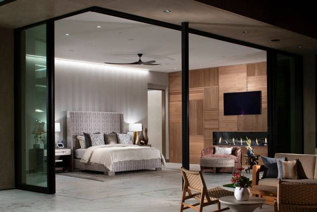 The New American Home includes photovoltaic solar panels, backup battery storage systems and ac ...