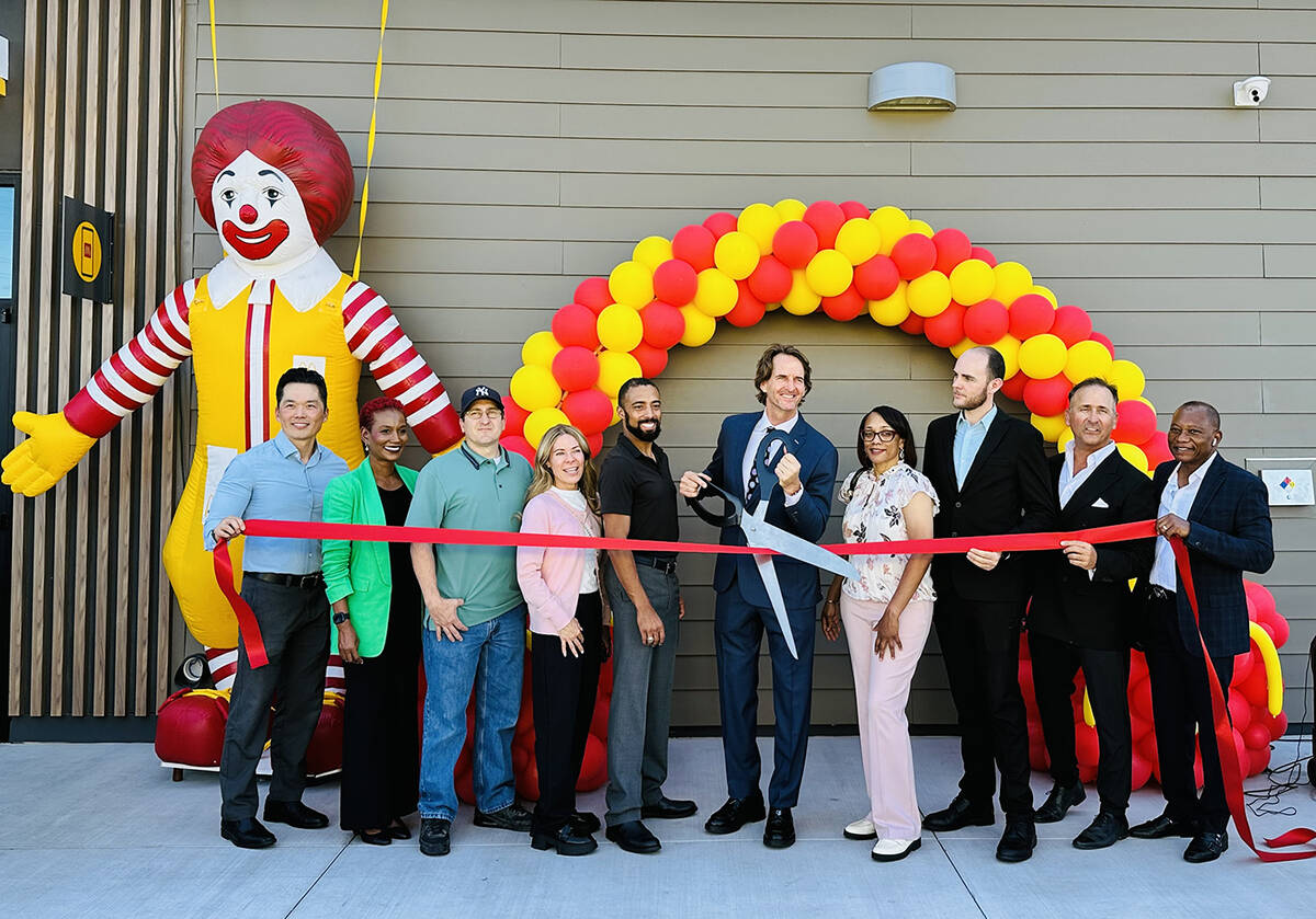 The official ribbon cutting for Team Vance’s seventh McDonalds grand opening. (Isabel Castro- ...