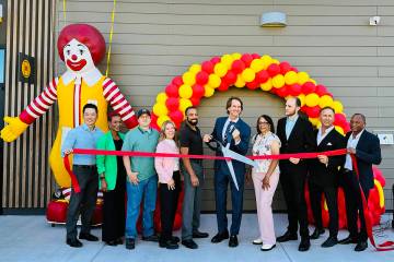 The official ribbon cutting for Team Vance’s seventh McDonalds grand opening. (Isabel Castro- ...
