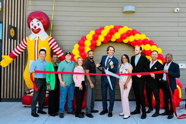 The official ribbon cutting for Team Vance’s seventh McDonalds grand opening. (Isabel Castro- ...