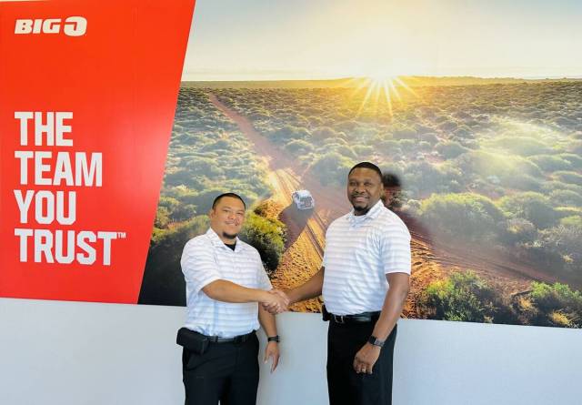 From left, Jimmy Duran, Big O Tires Senior District Manager, and David Mackey, Big O Tires Dire ...