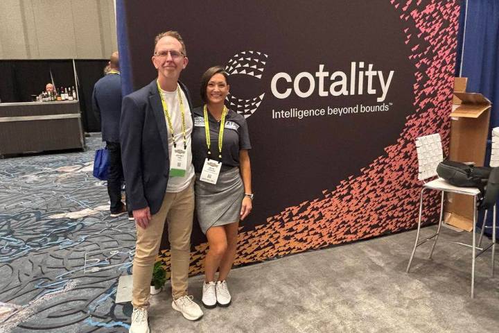 Jeff Earl, senior manager of the contractor engagement team for Cotality, and Beth Johnson, CEO ...