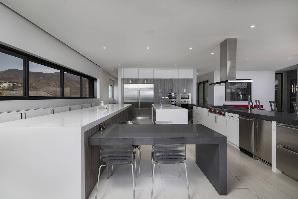The kitchen in the MacDonald Highlands home. (Las Vegas Sotheby’s International Realty)