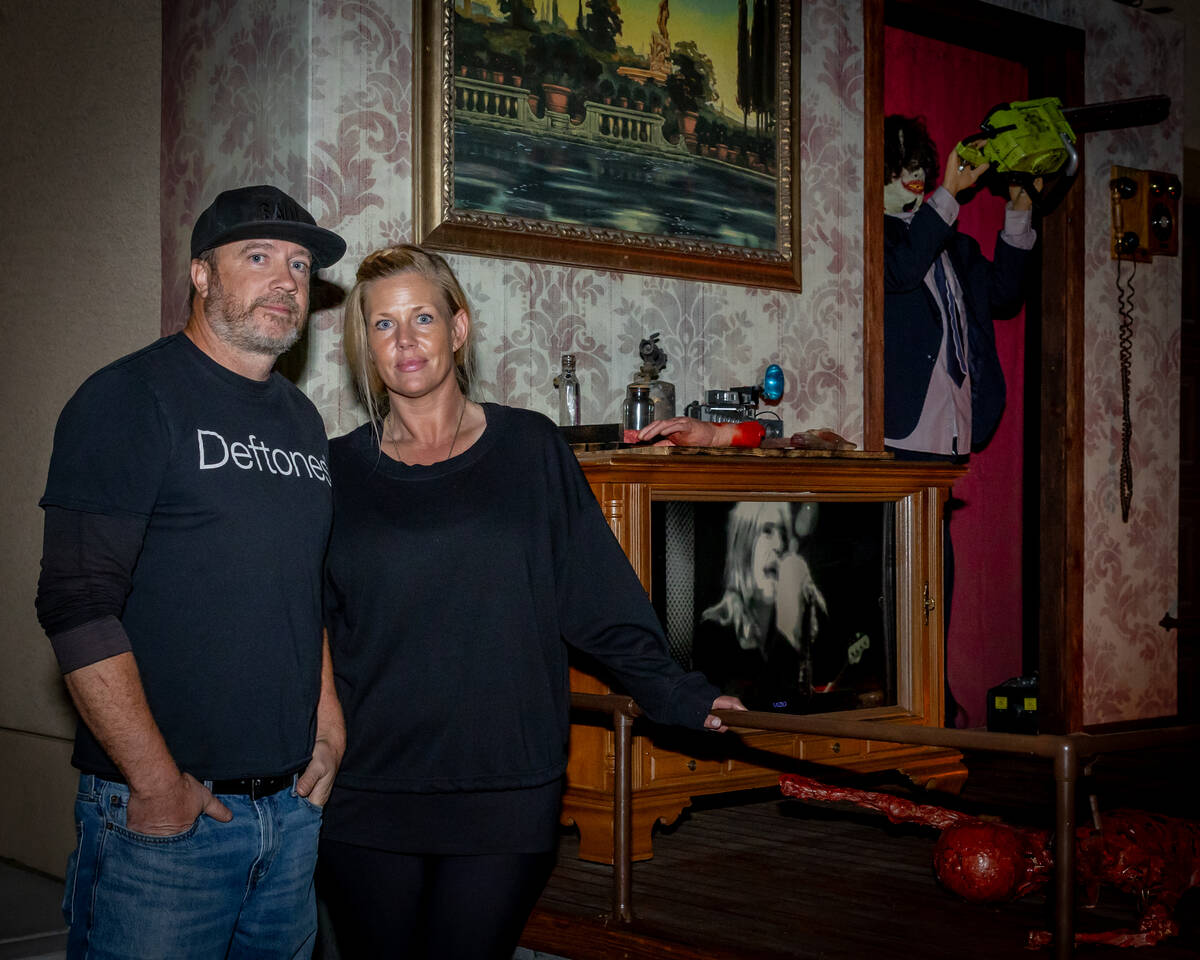 Shay Kwasneski and Bryan Belch do the classic horror Halloween this year. (Tonya Harvey/Real Es ...