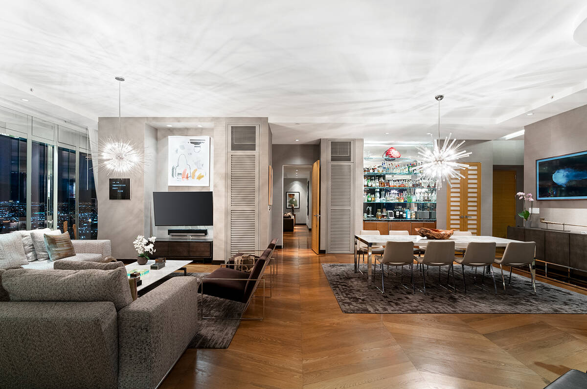 This $8.8-million Waldorf Astoria penthouse has sweeping views of the Las Vegas Strip. (The Nap ...