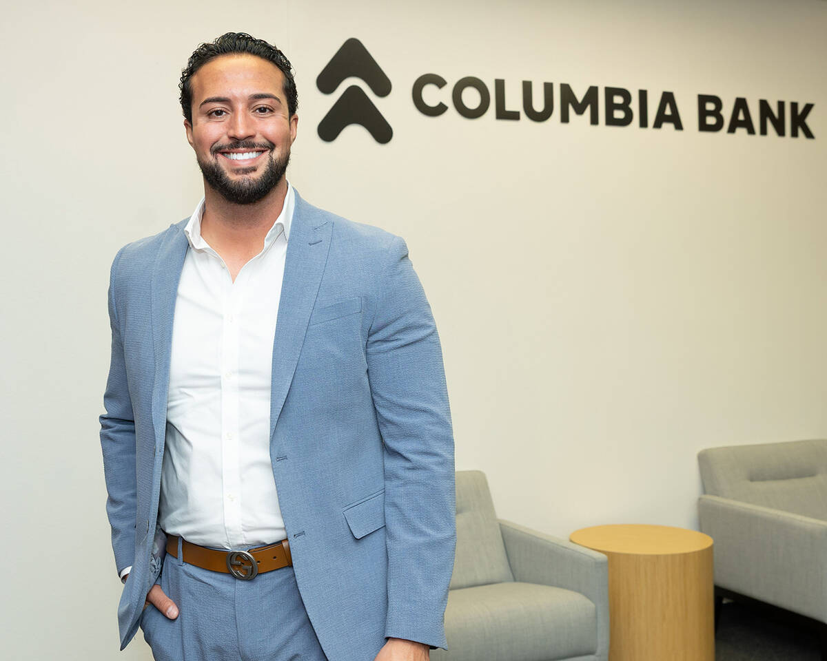 David Navarro oversees growth of Columbia Bank in Southern Nevada as its market director. (Tony ...