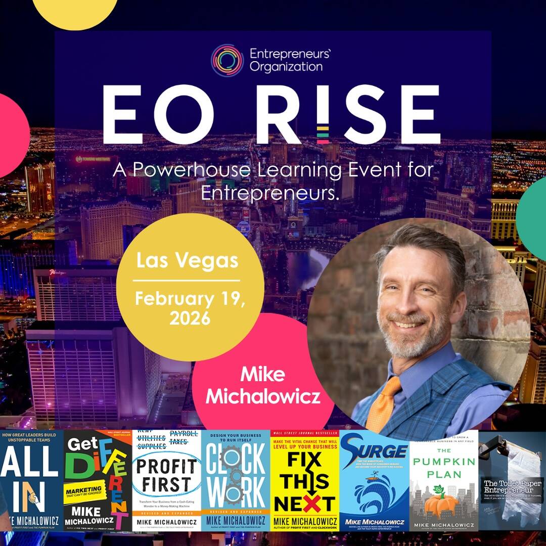 Bestselling author of "Profit First," "Clockwork" and "The Pumpkin Plan," Mike Michalowicz, wil ...