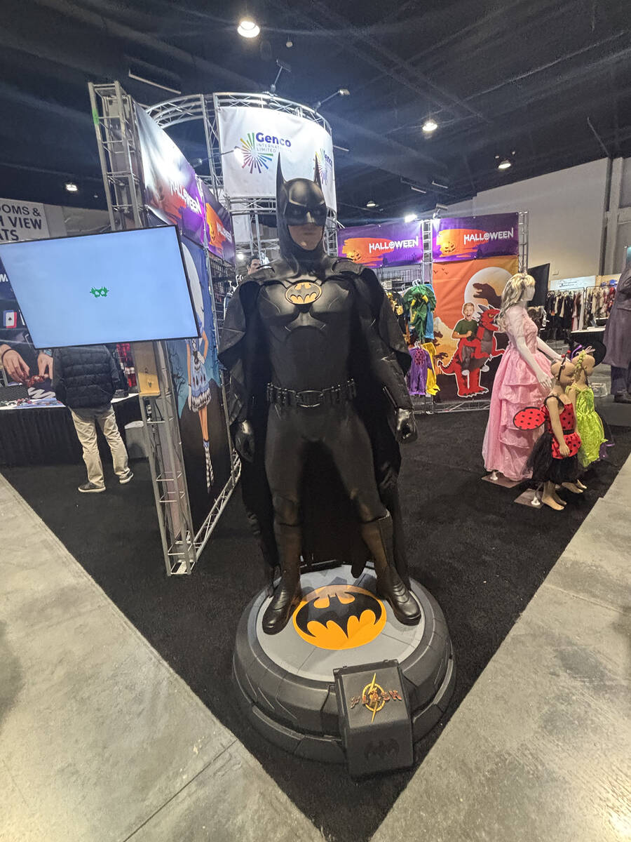 The superhero Batman remains a popular Halloween character demonstrated at the Genco exhibit at ...