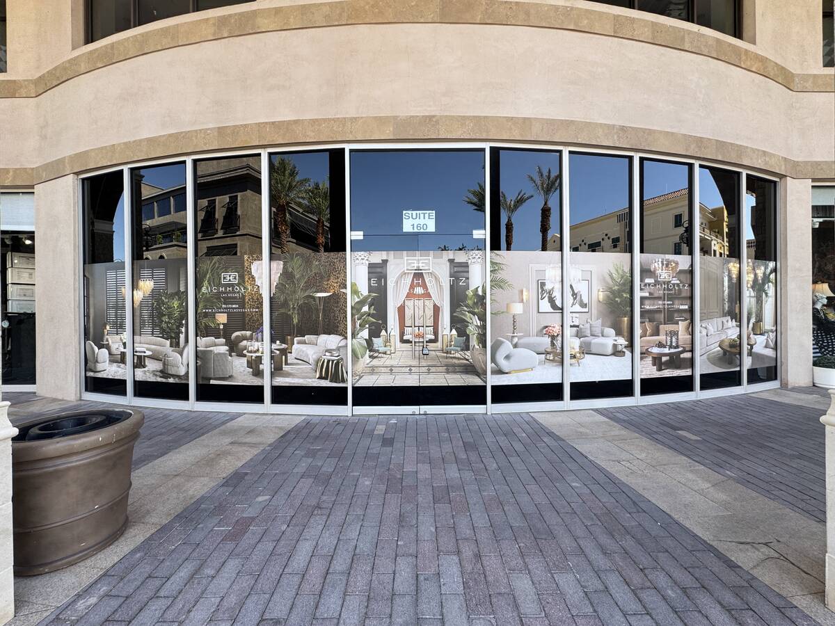 Luxury furniture retailer, Eichholtz, will open its Las Vegas showroom in Tivoli Village this s ...