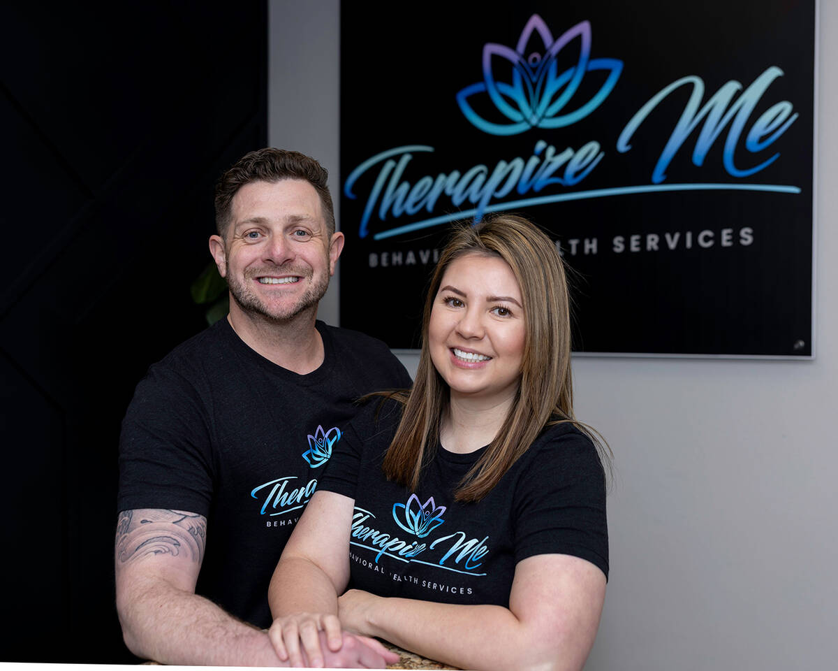 Matt and Crystal Sheldon are the founders and owners of Therapize Me. (Tonya Harvey/Las Vegas B ...