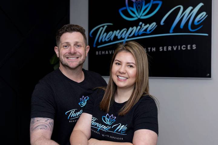 Matt and Crystal Sheldon are the founders and owners of Therapize Me. (Tonya Harvey/Las Vegas B ...